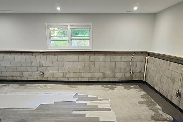 Residential Basement Waterproofing System